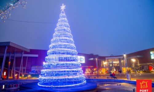 Coraz bliżej Święta! Port Łódź rozbłysnął tysiącami światełek