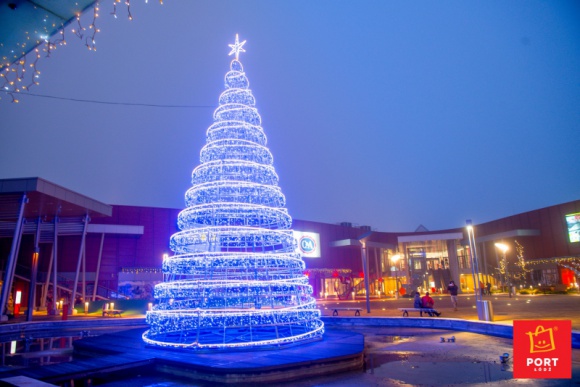 Coraz bliżej Święta! Port Łódź rozbłysnął tysiącami światełek