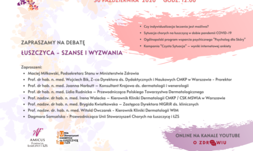 Debata z okazji Światowego Dnia Chorego na Łuszczycę – 30.10.2020