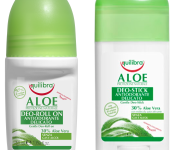 Aloesowe dezodoranty w sztyfcie i w kulce – Equilibra – naturalna i inteligenta ochrona przed potem, łagodna pielęgnacja skóry nawet po goleniu i depilacji
